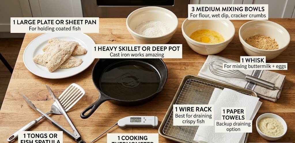 Lubys Fried Fish Recipe equipment